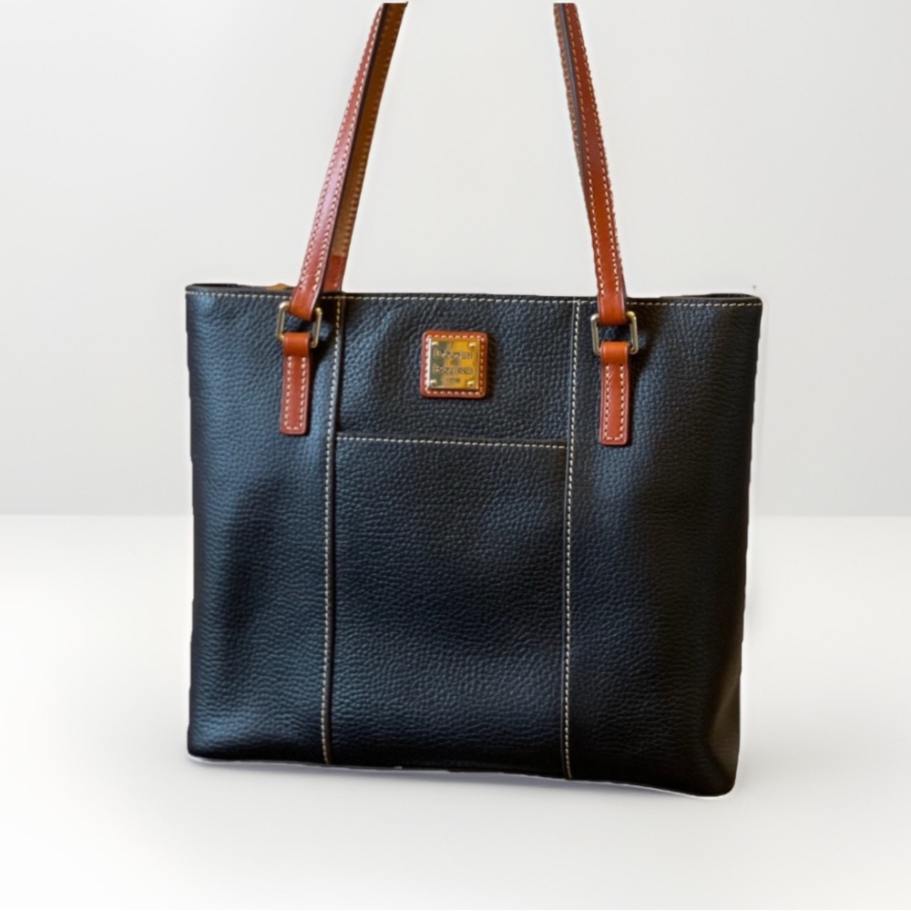 Dooney & Bourke Black and Brown Tote - Picture 6 of 16